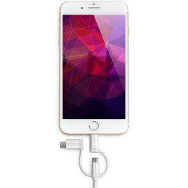 StarTech.com Cable de 2m USB Multi Carga - Lightning, USB C, Micro USB - Cable para Smartphone USB Tipo C