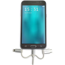 StarTech.com Cable de 2m USB Multi Carga - Lightning, USB C, Micro USB - Cable para Smartphone USB Tipo C