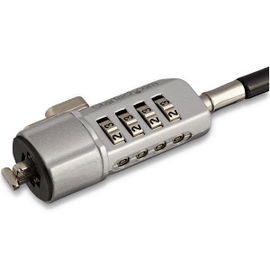 StarTech.com Seguro para Ordenador Portátil - Candado con Combinación de 4 Dígitos para Ordenador Portátil - con Cable Recubierto de Vinilo de 1,8 Metros