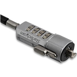 StarTech.com Seguro para Ordenador Portátil - Candado con Combinación de 4 Dígitos para Ordenador Portátil - con Cable Recubierto de Vinilo de 1,8 Metros