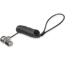 StarTech.com Cable de Seguridad con Combinación para Ordenador Portátil- con Cable Auto Enrrollable - Combinación de 3 Dígitos