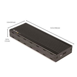 StarTech.com Caja M.2 NVMe para SSD PCIe - Caja USB 3.1 Gen 2 Type-C - USB Tipo C - Compatible con Thunderbolt 3 (M2E1BMU31C) - Caja de almacenamiento - M.2 - M.2 Card - USB 3.1 (Gen 2) - negro