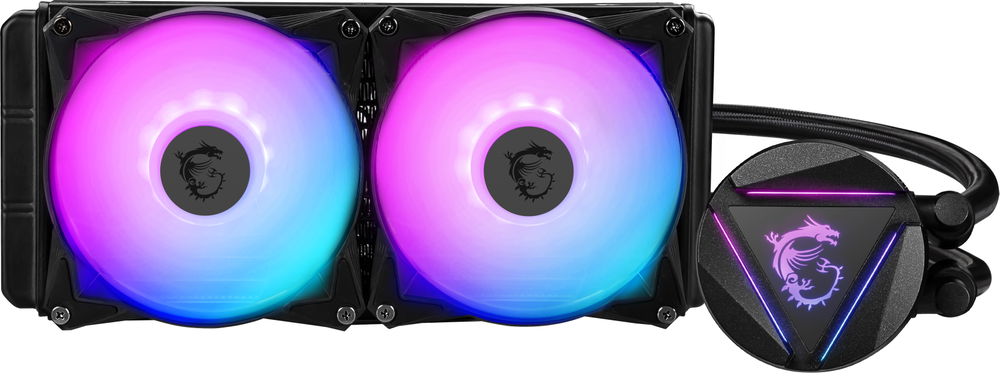 MSI MAG CORELIQUID 240R - Sistema de refrigeración líquida del procesador - (para: LGA1156, AM2, AM2+, LGA1366, AM3, LGA1155, AM3+, LGA2011, FM1, FM2, LGA1150, FM2+, LGA2011-3, LGA1151, AM4, LGA2066, LGA1200) - aluminio - 120 mm MSI MAG CORELIQUID 240R - Sistema de refrigeración líquida del procesador - (para: LGA1156, AM2, AM2+, LGA1366, AM3, LGA1155, AM3+, LGA2011, FM1, FM2, LGA1150, FM2+, LGA2011-3, LGA1151, AM4, LGA2066, LGA1200) - aluminio - 120 mm