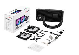 MSI MAG CORELIQUID 240R - Sistema de refrigeración líquida del procesador - (para: LGA1156, AM2, AM2+, LGA1366, AM3, LGA1155, AM3+, LGA2011, FM1, FM2, LGA1150, FM2+, LGA2011-3, LGA1151, AM4, LGA2066, LGA1200) - aluminio - 120 mm MSI MAG CORELIQUID 240R - Sistema de refrigeración líquida del procesador - (para: LGA1156, AM2, AM2+, LGA1366, AM3, LGA1155, AM3+, LGA2011, FM1, FM2, LGA1150, FM2+, LGA2011-3, LGA1151, AM4, LGA2066, LGA1200) - aluminio - 120 mm