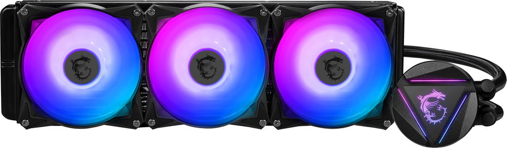 MSI MAG CORE LIQUID 360R - Sistema de refrigeración líquida del procesador - (para: LGA1156, AM2, AM2+, LGA1366, AM3, LGA1155, AM3+, LGA2011, FM1, FM2, LGA1150, FM2+, LGA2011-3, LGA1151, AM4, LGA2066, TR4, LGA1200) - aluminio - 120 mm
