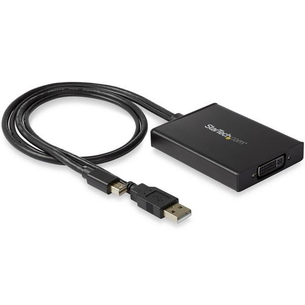 StarTech.com Adaptador Mini DisplayPort a DVI de Enlace Doble - Alimentado por USB - Negro StarTech.com Adaptador Mini DisplayPort a DVI de Enlace Doble - Alimentado por USB - Negro