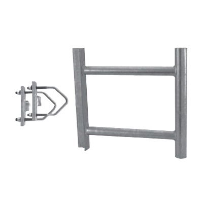Montaje de Soporte Lateral en Forma de H para Instalar Antenas Colineales de Fibra de Vidrio a una Separación de 38 cm. de la Torre. Montaje de Soporte Lateral en Forma de H para Instalar Antenas Colineales de Fibra de Vidrio a una Separación de 38 cm. de la Torre.