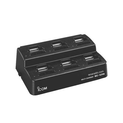 Icom Desktop Multi-Charger Unit. Charges 6 Ni-Cd or Ni-MH Battery Packs Simultaneously with Appropriate Charger Adapters Icom Desktop Multi-Charger Unit. Charges 6 Ni-Cd or Ni-MH Battery Packs Simultaneously with Appropriate Charger Adapters