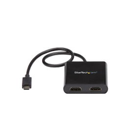 StarTech.com 2-Port Multi Monitor Adapter, USB-C to 2x HDMI Video Splitter, USB Type-C DP Alt Mode to HDMI MST Hub, Dual 4K 30Hz or 1080p 60Hz, Compatible with Thunderbolt 3, Windows Only - Multi Stream Transport (MSTCDP122HD) - Cable adaptador - 24 StarTech.com 2-Port Multi Monitor Adapter, USB-C to 2x HDMI Video Splitter, USB Type-C DP Alt Mode to HDMI MST Hub, Dual 4K 30Hz or 1080p 60Hz, Compatible with Thunderbolt 3, Windows Only - Multi Stream Transport (MSTCDP122HD) - Cable adaptador - 24
