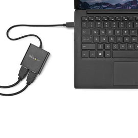 StarTech.com 2-Port Multi Monitor Adapter, USB-C to 2x HDMI Video Splitter, USB Type-C DP Alt Mode to HDMI MST Hub, Dual 4K 30Hz or 1080p 60Hz, Compatible with Thunderbolt 3, Windows Only - Multi Stream Transport (MSTCDP122HD) - Cable adaptador - 24 StarTech.com 2-Port Multi Monitor Adapter, USB-C to 2x HDMI Video Splitter, USB Type-C DP Alt Mode to HDMI MST Hub, Dual 4K 30Hz or 1080p 60Hz, Compatible with Thunderbolt 3, Windows Only - Multi Stream Transport (MSTCDP122HD) - Cable adaptador - 24