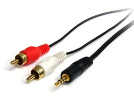 StarTech.com Cable de 1,8m de Audio Estéreo - 3,5mm a 2x RCA