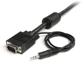 StarTech.com Cable de 5m Coaxial VGA de Alta Resolución para Monitor de Vídeo HD15 Macho a Macho con Audio StarTech.com Cable de 5m Coaxial VGA de Alta Resolución para Monitor de Vídeo HD15 Macho a Macho con Audio