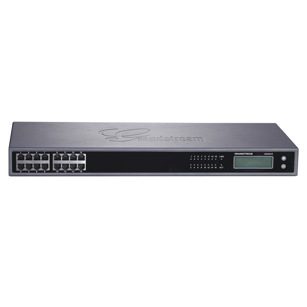 Gateway VoIP GrandStream ATA de 16 puertos FXS + 1 puerto TELCO de 50 pins, p/montaje en rack