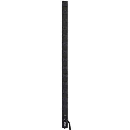 Tripp Lite PDUV15 PDU Básico Monofásico de 1.44kW 120V, 14 Tomacorrientes NEMA 5-15R, Entrada NEMA 5-15P, Cable de 4.6 m [15 pies], Instalación Vertical en 0U