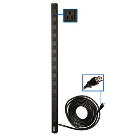 Tripp Lite PDUV15 PDU Básico Monofásico de 1.44kW 120V, 14 Tomacorrientes NEMA 5-15R, Entrada NEMA 5-15P, Cable de 4.6 m [15 pies], Instalación Vertical en 0U