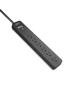 APC Essential Surgearrest PE63 - Protector contra sobretensiones - AC 104-126 V - 1200 vatios - conectores de salida: 6 - 91 cm cable - gris, negro - para P/N: AR106SH4, AR106SH6, AR109SH4, AR109SH6, AR112SH4, AR112SH6