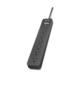 APC Essential Surgearrest PE63 - Protector contra sobretensiones - AC 104-126 V - 1200 vatios - conectores de salida: 6 - 91 cm cable - gris, negro - para P/N: AR106SH4, AR106SH6, AR109SH4, AR109SH6, AR112SH4, AR112SH6