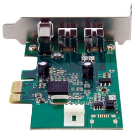 StarTech.com Adaptador Tarjeta FireWire PCI-Express Bajo Perfil de 2 Puertos F/W 800 y 1 Puerto F/W 400