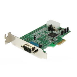 StarTech.com Tarjeta Adaptadora PCI Express PCIe Perfil Bajo de un Puerto Serie RS232 DB9 UART 16550