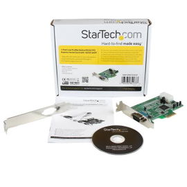 StarTech.com Tarjeta Adaptadora PCI Express PCIe Perfil Bajo de un Puerto Serie RS232 DB9 UART 16550