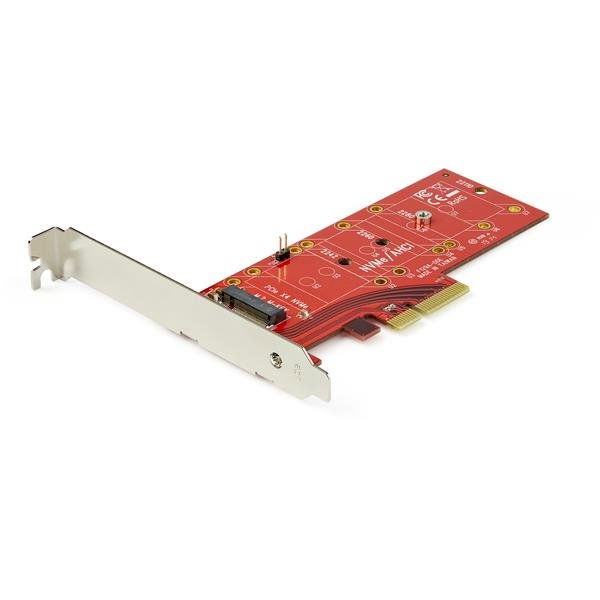 StarTech.com Adaptador PCI Express 3.0 x4 a M.2 para SSD - NGFF AHCI o NVMe - Adaptador de interfaz - M.2 - Expansion Slot to M.2 - M.2 Card - PCIe x4 - rojo - para P/N: BNDTB10GI, BNDTB210GSFP, BNDTB310GNDP, BNDTB410GSFP, BNDTB4M2E1, BNDTBUSB3142
