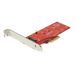 StarTech.com Adaptador PCI Express 3.0 x4 a M.2 para SSD - NGFF AHCI o NVMe - Adaptador de interfaz - M.2 - Expansion Slot to M.2 - M.2 Card - PCIe x4 - rojo - para P/N: BNDTB10GI, BNDTB210GSFP, BNDTB310GNDP, BNDTB410GSFP, BNDTB4M2E1, BNDTBUSB3142