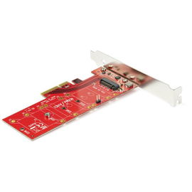 StarTech.com Adaptador PCI Express 3.0 x4 a M.2 para SSD - NGFF AHCI o NVMe - Adaptador de interfaz - M.2 - Expansion Slot to M.2 - M.2 Card - PCIe x4 - rojo - para P/N: BNDTB10GI, BNDTB210GSFP, BNDTB310GNDP, BNDTB410GSFP, BNDTB4M2E1, BNDTBUSB3142