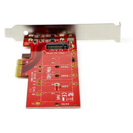 StarTech.com Adaptador PCI Express 3.0 x4 a M.2 para SSD - NGFF AHCI o NVMe - Adaptador de interfaz - M.2 - Expansion Slot to M.2 - M.2 Card - PCIe x4 - rojo - para P/N: BNDTB10GI, BNDTB210GSFP, BNDTB310GNDP, BNDTB410GSFP, BNDTB4M2E1, BNDTBUSB3142