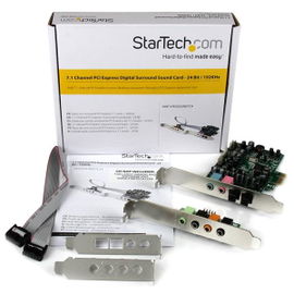 StarTech.com Tarjeta de sonido PCI Express con sonido envolvente de 7.1 canales 24bit 192 kHz StarTech.com Tarjeta de sonido PCI Express con sonido envolvente de 7.1 canales 24bit 192 kHz
