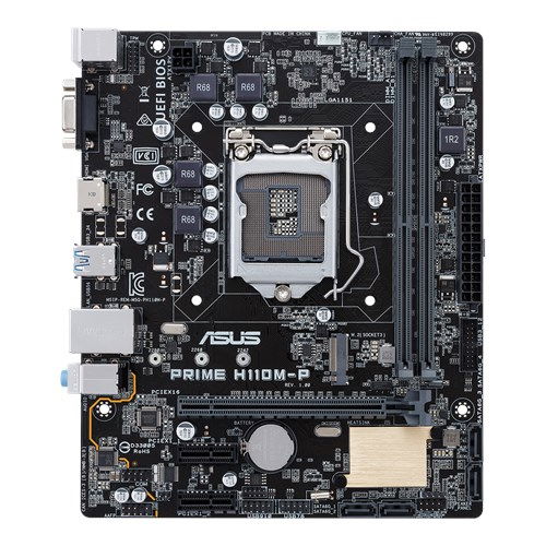 ASUS PRIME H110M-P - Placa base - micro ATX - LGA1151 Socket - H110 Chipset - USB 3.0 - Gigabit LAN - Tarjeta gráfica (CPU necesaria) - HD Audio (8-canales) ASUS PRIME H110M-P - Placa base - micro ATX - LGA1151 Socket - H110 Chipset - USB 3.0 - Gigabit LAN - Tarjeta gráfica (CPU necesaria) - HD Audio (8-canales)