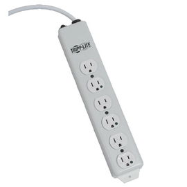 Tripp Lite Safe-IT Power Strip Hospital Medical Antimicrobial 120V 5-15R-HG 6 Outlet 6' Cord Metal - Unidad de distribución de alimentación - 15 A - CA 120 V - input: NEMA 5-15 - conectores de salida: 6 (NEMA 5-15) - 1.82 m cable - blanco Tripp Lite Safe-IT Power Strip Hospital Medical Antimicrobial 120V 5-15R-HG 6 Outlet 6' Cord Metal - Unidad de distribución de alimentación - 15 A - CA 120 V - input: NEMA 5-15 - conectores de salida: 6 (NEMA 5-15) - 1.82 m cable - blanco