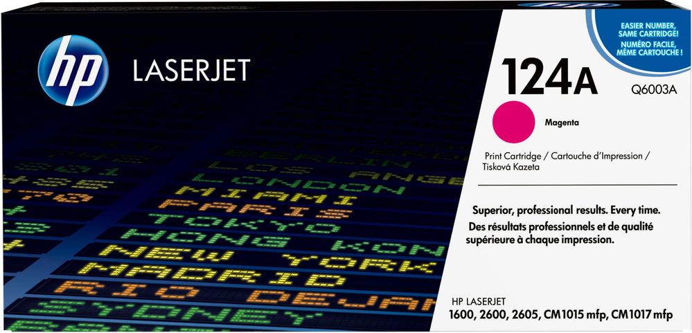 HP 124A - Magenta - original - LaserJet - cartucho de tóner (Q6003A) - para Color LaserJet 1600, 2600n, 2605, 2605dn, 2605dtn, CM1015 MFP, CM1017 MFP