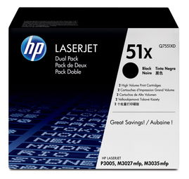 TONER HP 51X DUO BLACK P3005 M3027 M Q7551XD 882780389069