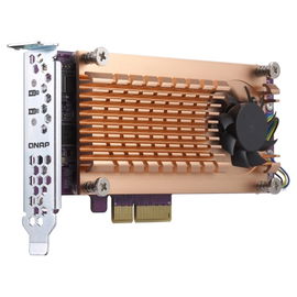QNAP QM2-2S-220A DUAL M.2 22110/2280 SATA SSD EXPANSION CARD (PCIE GEN2 X2), LOW-PROFILE BRACKET PRE-LOADED, LOW-PROFILE FLAT AND FULL-HEIGHT ARE BUNDLED
*SHORTER VERSION TO SUPPORT TVS-X82/TS-X77 PCIE SLOT 2 & SLOT 3