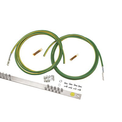 Kit de Puesta a Tierra con dos Jumpers 6 AWG y Barra de Conexiones de 20 Orificios, para Rack de 19in Kit de Puesta a Tierra con dos Jumpers 6 AWG y Barra de Conexiones de 20 Orificios, para Rack de 19in