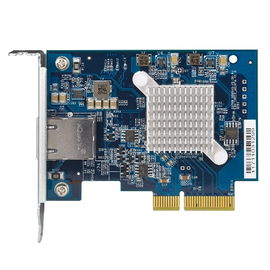 QNAP QXG-10G1T SINGLE-PORT (10GBASE-T) 10GBE NETWORK EXPANSION CARD, PCIE GEN3 X4, LOW-PROFILE BRACKET PRE-LOADED, LOW-PROFILE FLAT AND FULL-HEIGHT BRACKSTS ARE INCLUDED