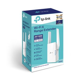 TP-Link RE505X - Extensor de Red Wi-Fi 6 AX1500 - 300 Mbps a 2.4GHz + 867Mbps a 5GHz-2 × antenas externas - 1 × puerto de 10/100 Mbps - enchufado a la pared