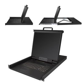 StarTech.com Consola para Armario Rack con KVM de 8 Puertos VGA y Pantalla LCD de 19 Pulgadas - 1U