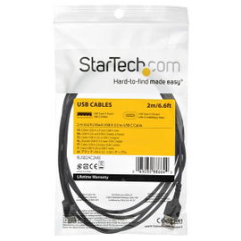 StarTech.com Cable de 2m USB 2.0 a USB-C - Negro StarTech.com Cable de 2m USB 2.0 a USB-C - Negro