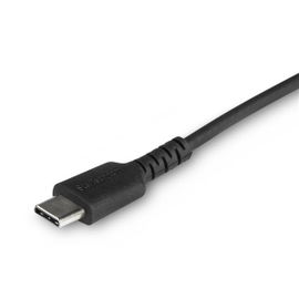 StarTech.com Cable Resistente USB-C a Lightning de 1 m Negro - Cable de Sincronización y Carga USB Tipo C a Lightning con Fibra de Aramida Resistente - Certificado MFi de Apple - para iPad/iPhone 12