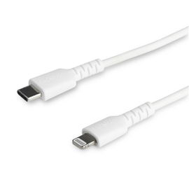 StarTech.com Cable Resistente USB-C a Lightning de 1 m Blanco - Cable de Sincronización y Carga USB Tipo C a Lightning con Fibra de Aramida Resistente - Certificado MFi de Apple - para iPad/iPhone 12 StarTech.com Cable Resistente USB-C a Lightning de 1 m Blanco - Cable de Sincronización y Carga USB Tipo C a Lightning con Fibra de Aramida Resistente - Certificado MFi de Apple - para iPad/iPhone 12