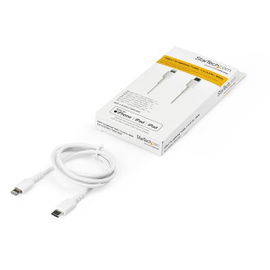StarTech.com Cable Resistente USB-C a Lightning de 1 m Blanco - Cable de Sincronización y Carga USB Tipo C a Lightning con Fibra de Aramida Resistente - Certificado MFi de Apple - para iPad/iPhone 12 StarTech.com Cable Resistente USB-C a Lightning de 1 m Blanco - Cable de Sincronización y Carga USB Tipo C a Lightning con Fibra de Aramida Resistente - Certificado MFi de Apple - para iPad/iPhone 12
