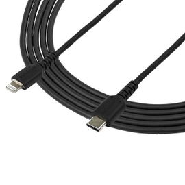 StarTech.com Cable Resistente USB-C a Lightning de 2 m Negro - Cable de Sincronización y Carga USB Tipo C a Lightning con Fibra de Aramida Resistente - Certificado MFi de Apple - para iPad/iPhone 12 StarTech.com Cable Resistente USB-C a Lightning de 2 m Negro - Cable de Sincronización y Carga USB Tipo C a Lightning con Fibra de Aramida Resistente - Certificado MFi de Apple - para iPad/iPhone 12