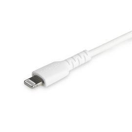 StarTech.com Cable Resistente USB-C a Lightning de 2 m Blanco - Cable de Sincronización y Carga USB Tipo C a Lightning con Fibra de Aramida Resistente - Certificado MFi de Apple - para iPad/iPhone 12 StarTech.com Cable Resistente USB-C a Lightning de 2 m Blanco - Cable de Sincronización y Carga USB Tipo C a Lightning con Fibra de Aramida Resistente - Certificado MFi de Apple - para iPad/iPhone 12