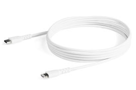StarTech.com Cable Resistente USB-C a Lightning de 2 m Blanco - Cable de Sincronización y Carga USB Tipo C a Lightning con Fibra de Aramida Resistente - Certificado MFi de Apple - para iPad/iPhone 12 StarTech.com Cable Resistente USB-C a Lightning de 2 m Blanco - Cable de Sincronización y Carga USB Tipo C a Lightning con Fibra de Aramida Resistente - Certificado MFi de Apple - para iPad/iPhone 12