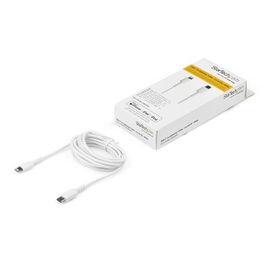 StarTech.com Cable Resistente USB-C a Lightning de 2 m Blanco - Cable de Sincronización y Carga USB Tipo C a Lightning con Fibra de Aramida Resistente - Certificado MFi de Apple - para iPad/iPhone 12 StarTech.com Cable Resistente USB-C a Lightning de 2 m Blanco - Cable de Sincronización y Carga USB Tipo C a Lightning con Fibra de Aramida Resistente - Certificado MFi de Apple - para iPad/iPhone 12