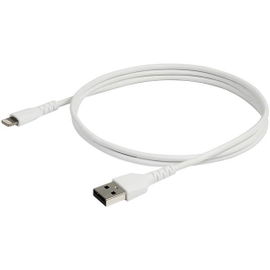 StarTech.com Cable Resistente USB-A a Lightning de 1 m Blanco - Cable de Alimentación y Sincronización USB Tipo A a Lightning con Fibra de Aramida Robusta - Con Certificación MFi de Apple - iPad/iPhone 12 StarTech.com Cable Resistente USB-A a Lightning de 1 m Blanco - Cable de Alimentación y Sincronización USB Tipo A a Lightning con Fibra de Aramida Robusta - Con Certificación MFi de Apple - iPad/iPhone 12
