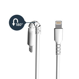 StarTech.com Cable Resistente USB-A a Lightning de 1 m Blanco - Cable de Alimentación y Sincronización USB Tipo A a Lightning con Fibra de Aramida Robusta - Con Certificación MFi de Apple - iPad/iPhone 12 StarTech.com Cable Resistente USB-A a Lightning de 1 m Blanco - Cable de Alimentación y Sincronización USB Tipo A a Lightning con Fibra de Aramida Robusta - Con Certificación MFi de Apple - iPad/iPhone 12