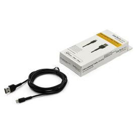 StarTech.com Cable Resistente USB-A a Lightning de 2 m Negro - Cable de Alimentación y Sincronización USB Tipo A a Lightning con Fibra de Aramida Robusta - Con Certificación MFi de Apple - iPad/iPhone 12
