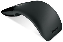 Microsoft Arc Touch Mouse - Ratón - diestro y zurdo - óptico - 2 botones - inalámbrico - 2.4 GHz - receptor inalámbrico USB - negro